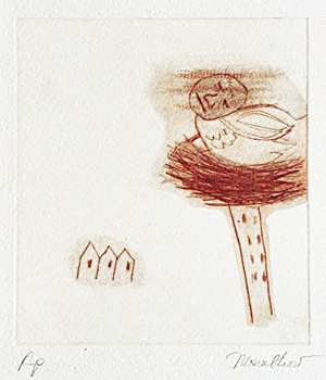 Drypoint etching on paper. 1993