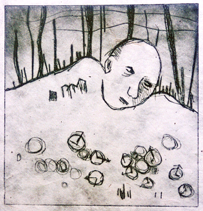 Drypoint etching on Japanese paper. 1998