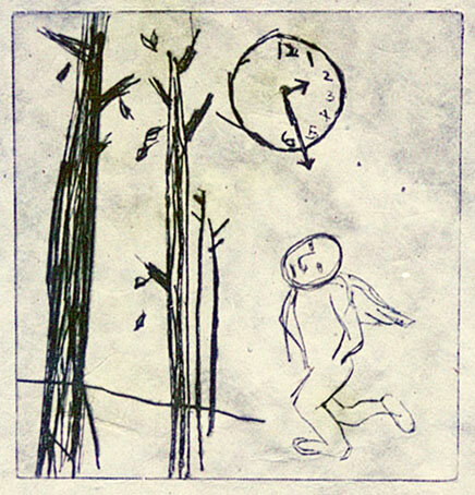 Drypoint etching on Japanese paper. 1998