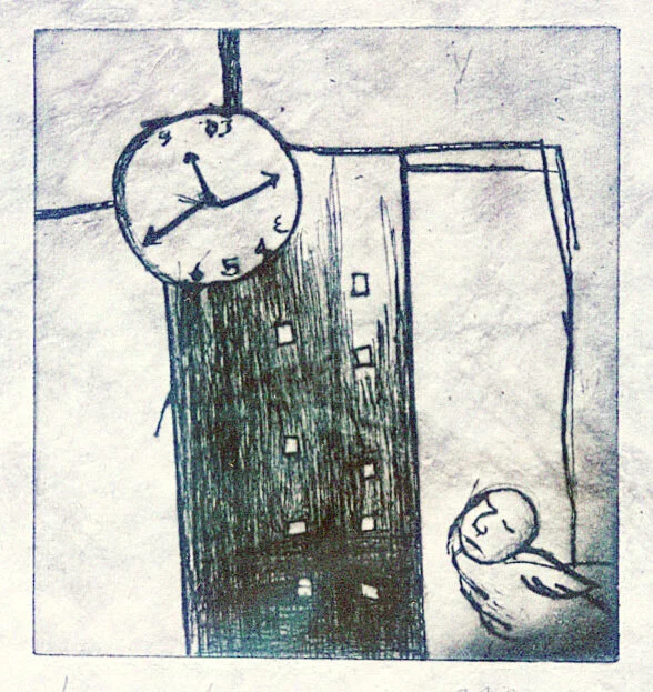 Drypoint etching on Japanese paper. 1998