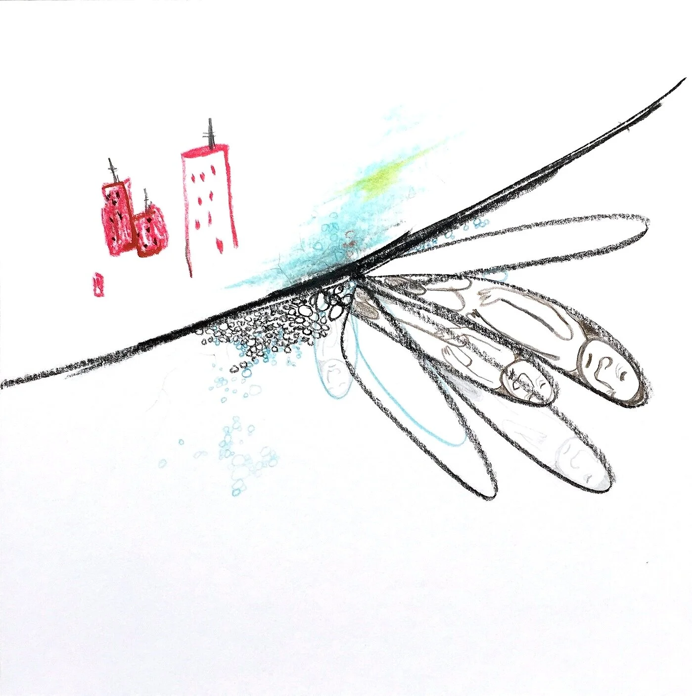 Where We Come From, 2009. Pencil and pastel on paper.