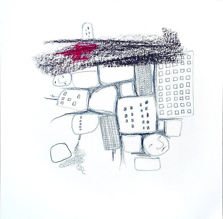 Untitled drawing 2009. Pencil and conté on paper. SOLD.