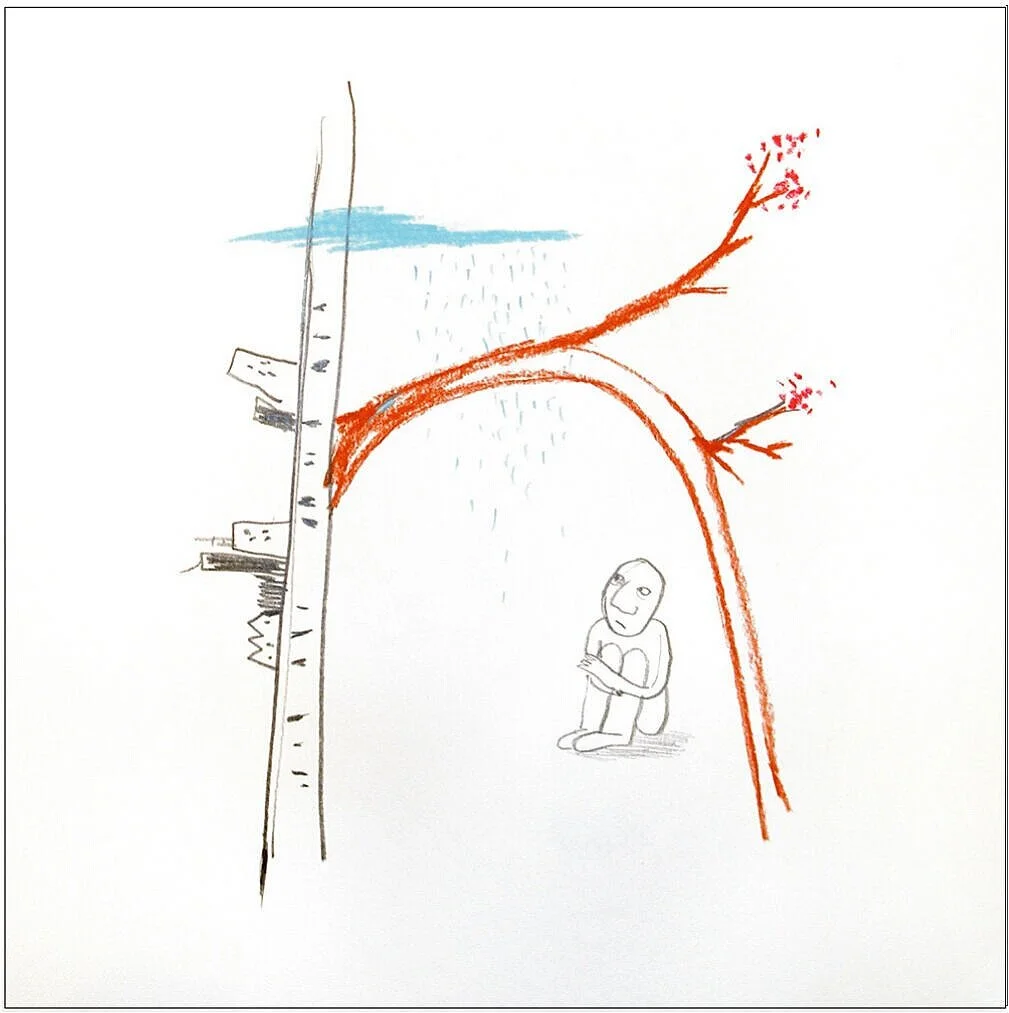 Untitled drawing 2009. Pencil and conté on paper. SOLD.