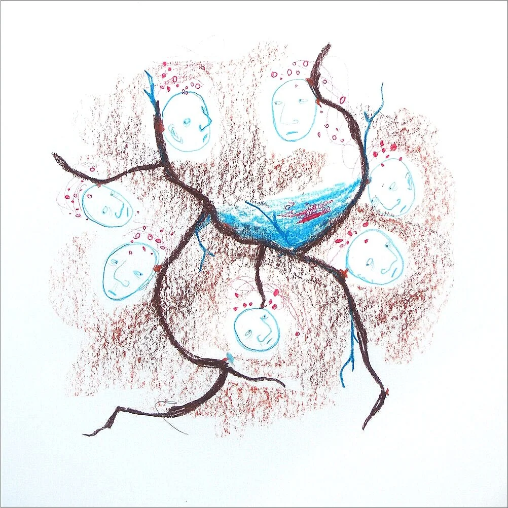 Untitled drawing 2009. Pencil and conté on paper.