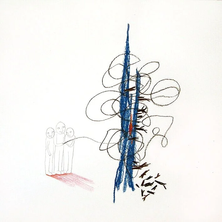 Untitled drawing 2009. Pencil and conté on paper. SOLD.