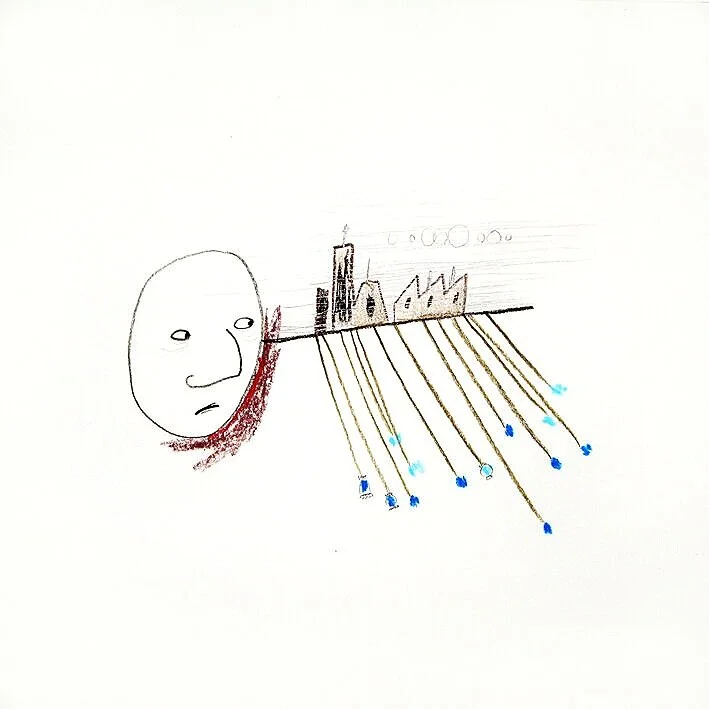 Untitled drawing 2009. Pencil and conté on paper.