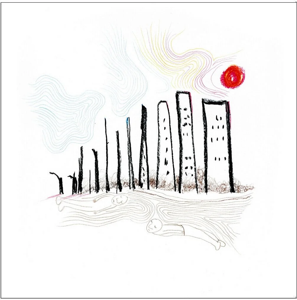 Untitled drawing 2009. Pencil and conté on paper. SOLD.