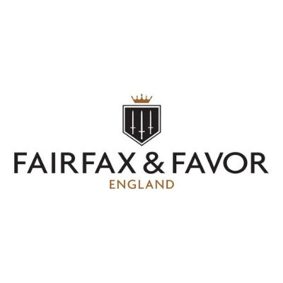 Fairfax & Favor England logo with crown and shield