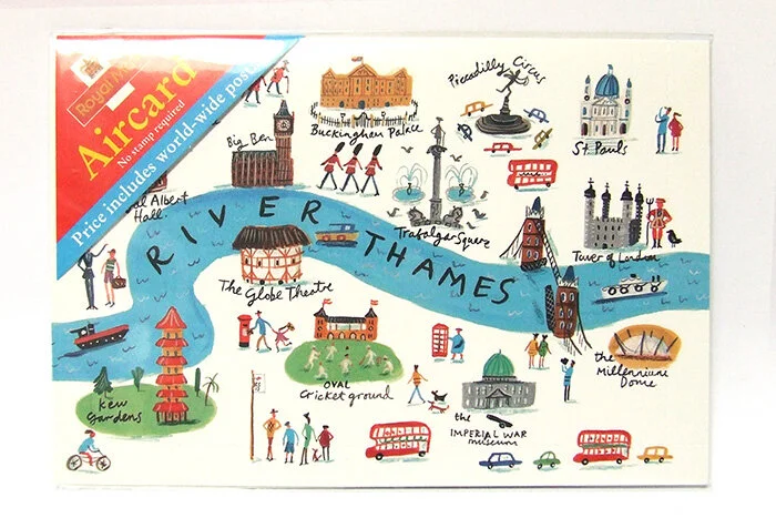  Airmail card for The Royal Mail with Ian Logan Design 