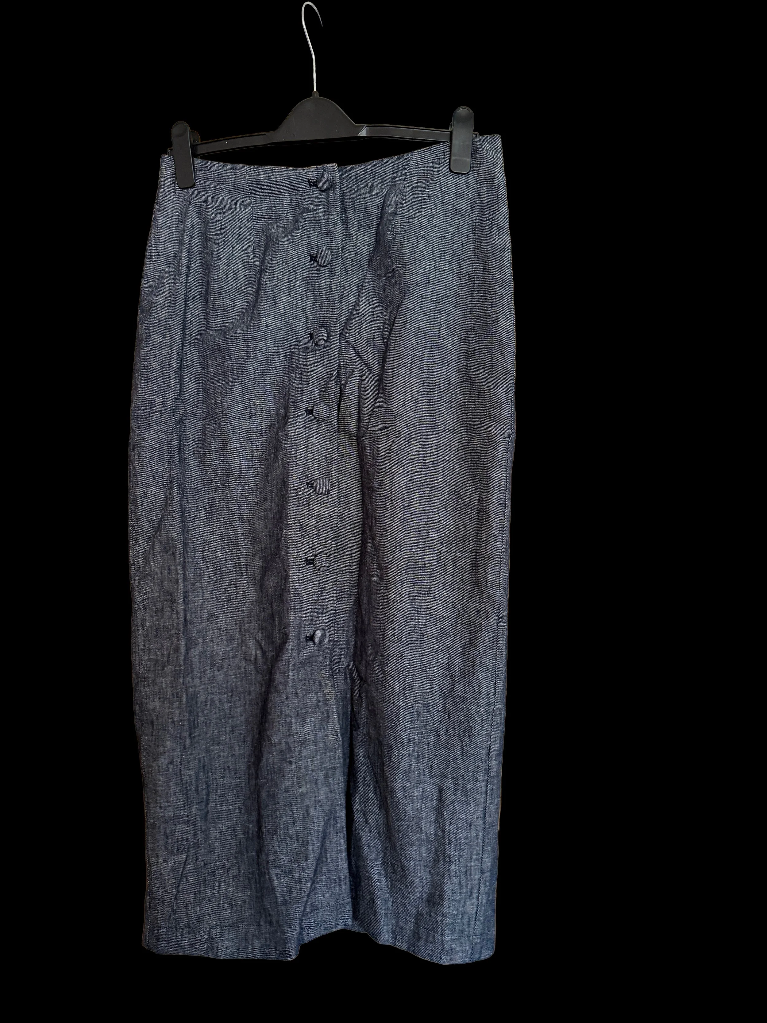 George blue button skirt.jpg