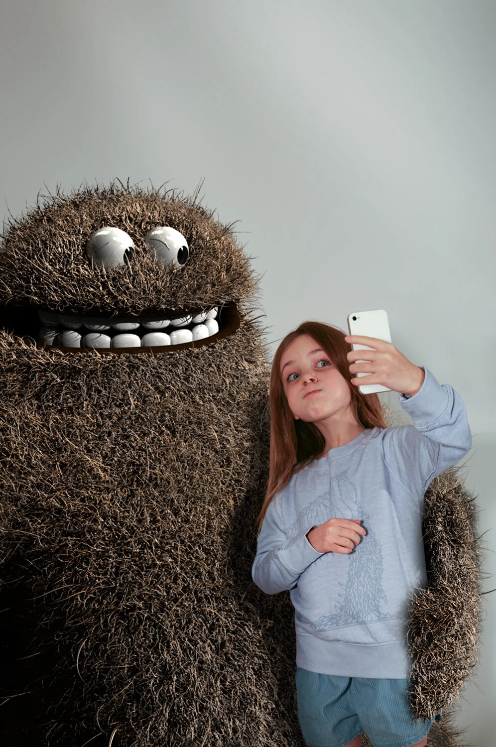 selfie with a friendly monster