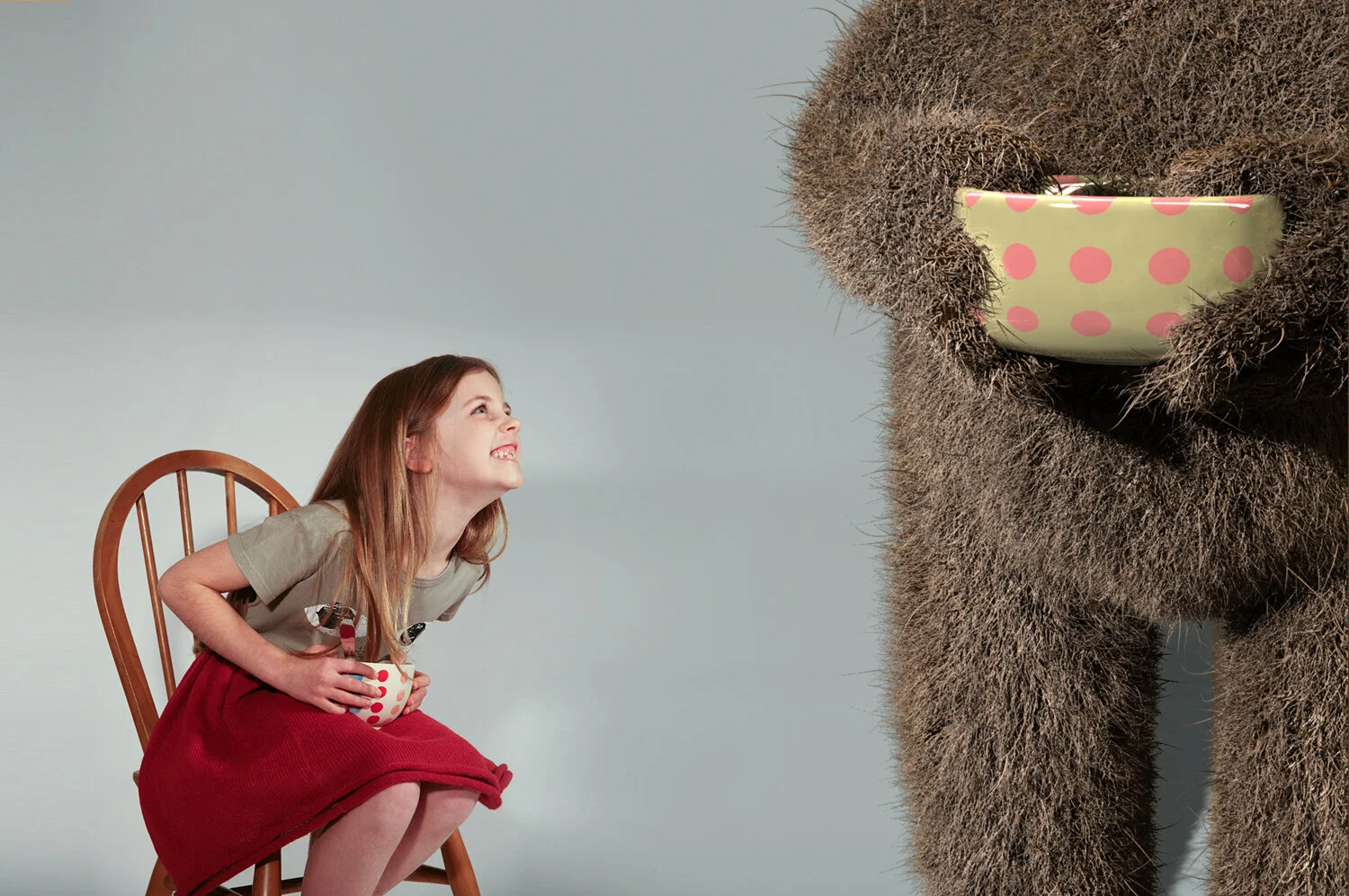 Eating breakfast with a monster