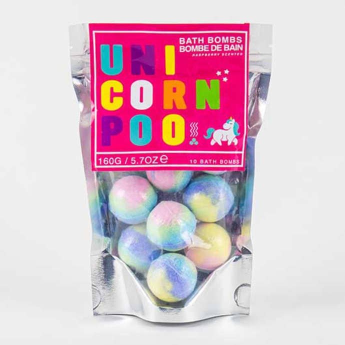 Unicorn poo bath bombs £7