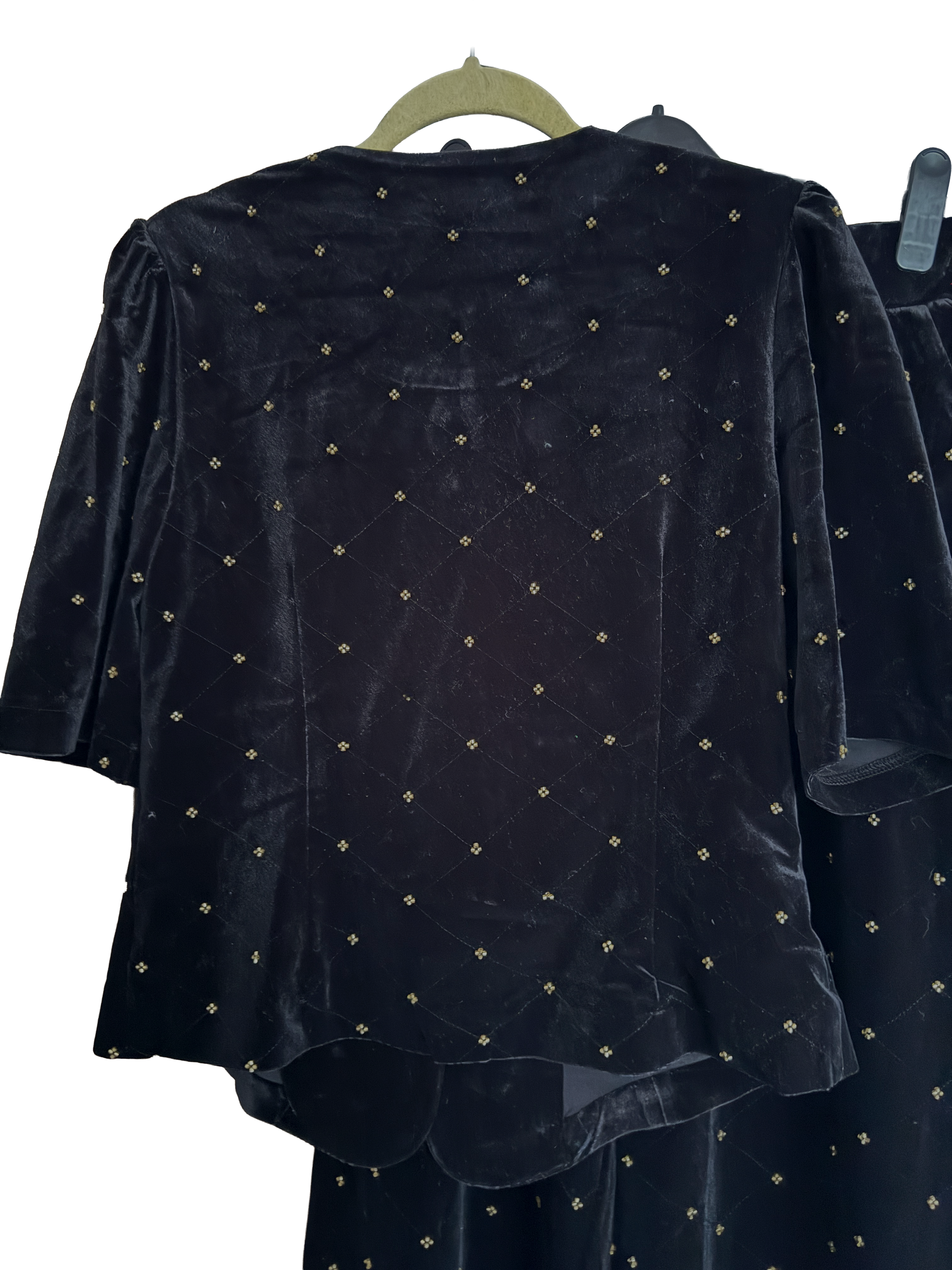 Monsoon black velvet studded top back.png