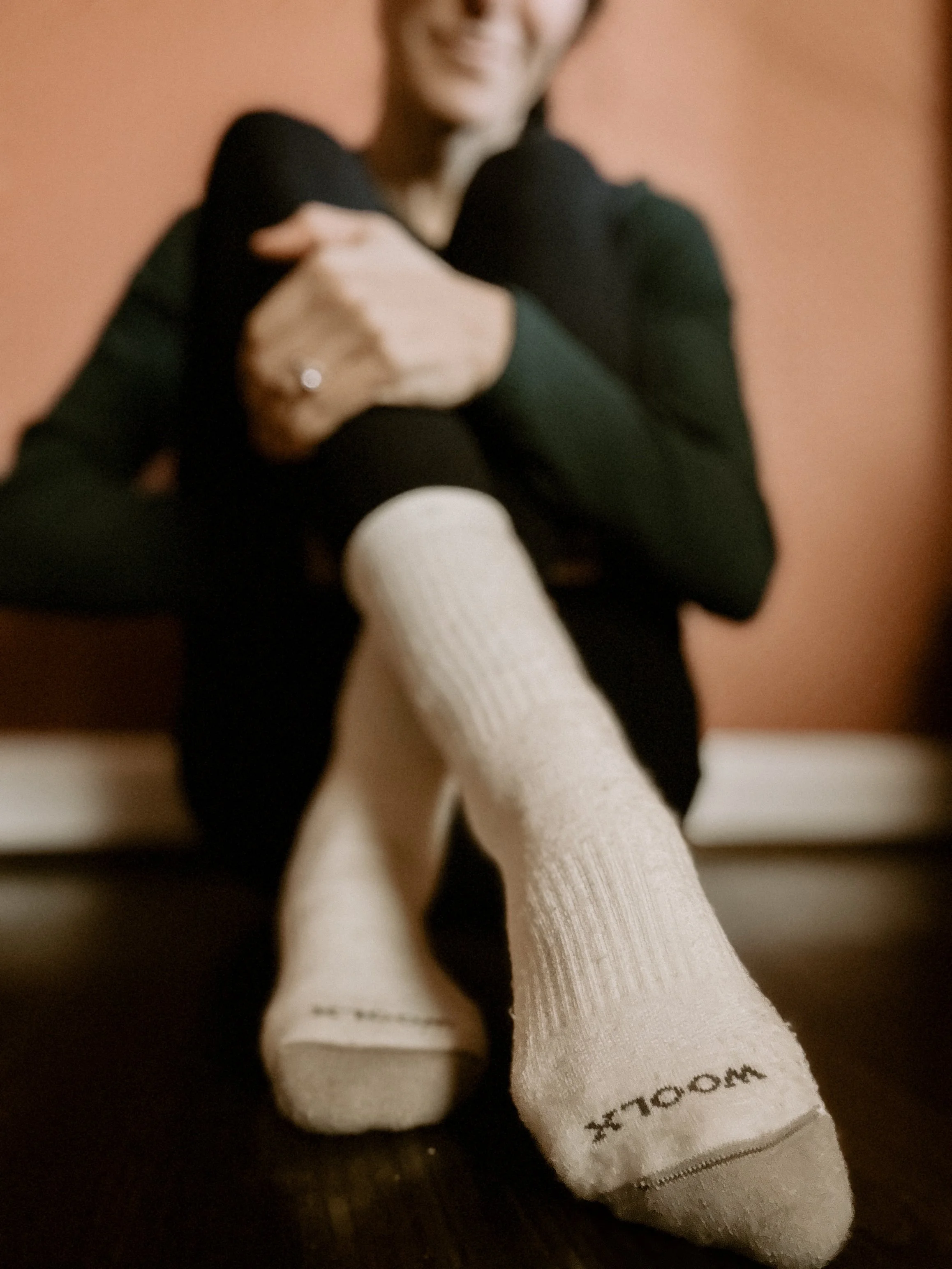 Adding warmth to cold weather capsule with woolx leggings and wool socks