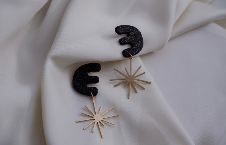 "E" Statement Earrings