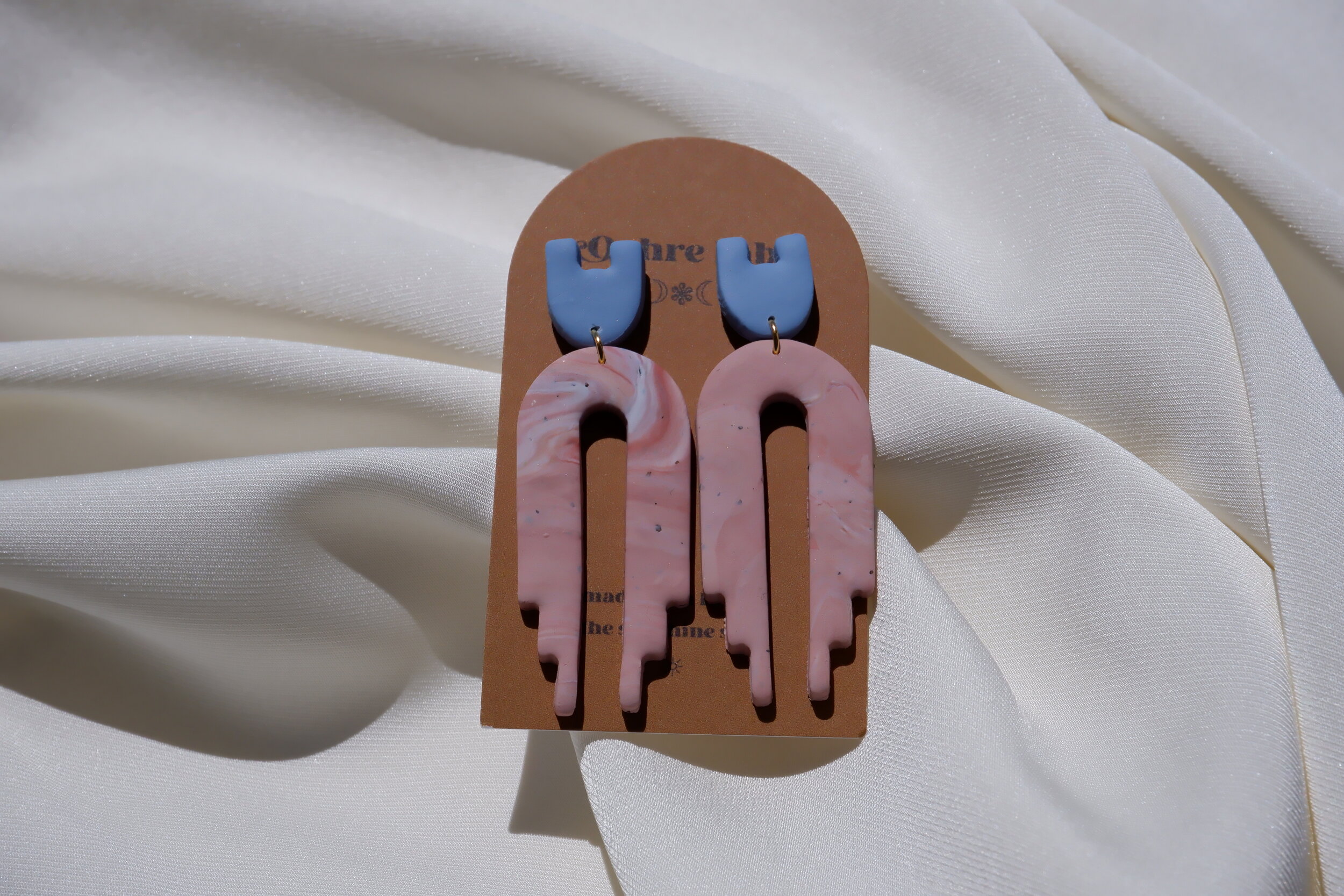 Art Deco Clay Earrings