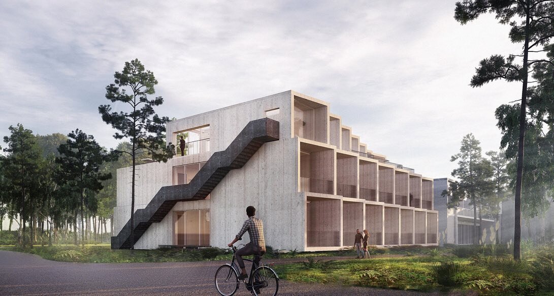 This hotel will be the first of its kind in Denmark. Architecture studio 3XN is developing a carbon-negative extension for Hotel GSH on the Danish island of Bornholm that will be built almost entirely from wood. Designed by @3xnarchitects in collabor