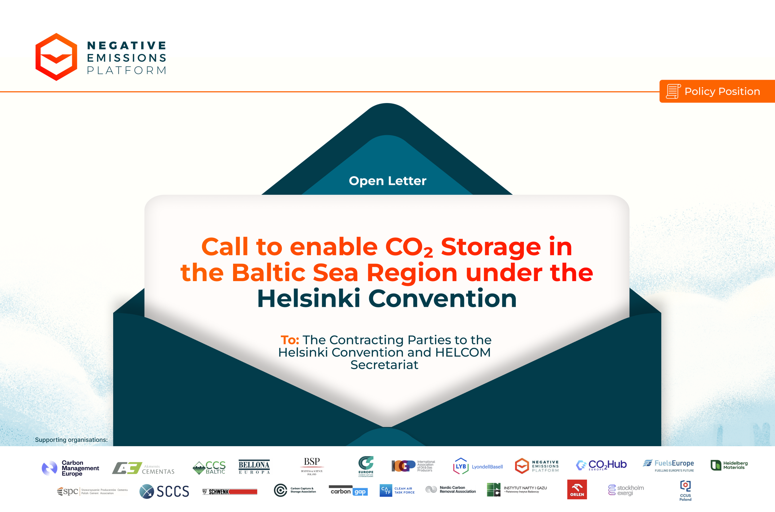 Call to enable CO₂ Storage in the Baltic Sea Region under the Helsinki Convention