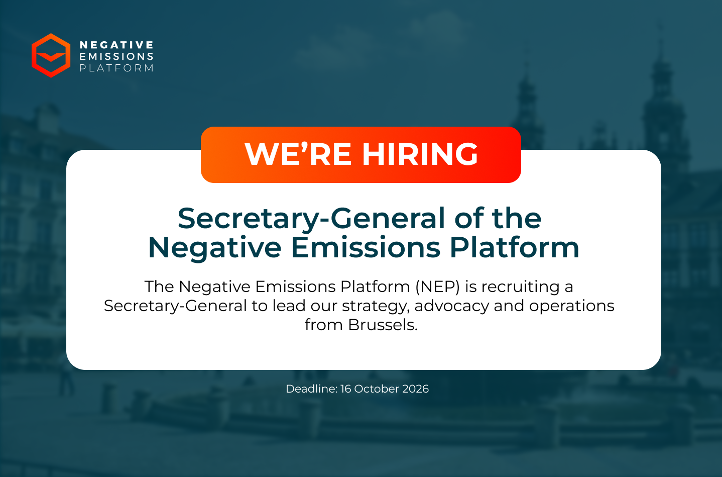 We’re hiring: Secretary-General of the Negative Emissions Platform