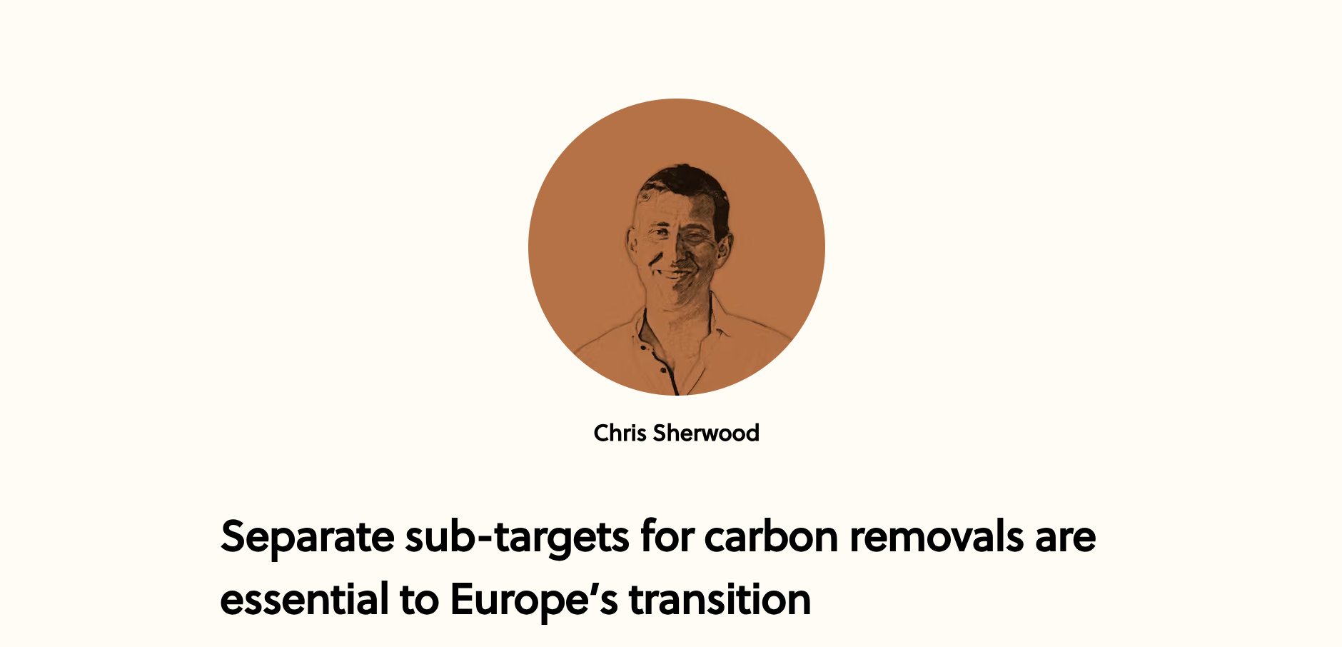 Separate sub-targets for carbon removals are essential to Europe’s transition