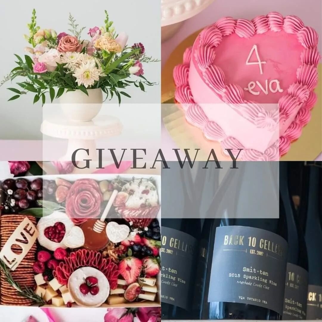 GIVEAWAY! 

💗To celebrate LOVE we&rsquo;re giving away a Perfect Date Night In Package!💗

Package Includes 
~ Flower arrangement 
~ Graze box for 2
~ Strawberry champagne cake for 2 &amp; chocolate dipped strawberries
~ A bottle of &quot;Smitten&qu