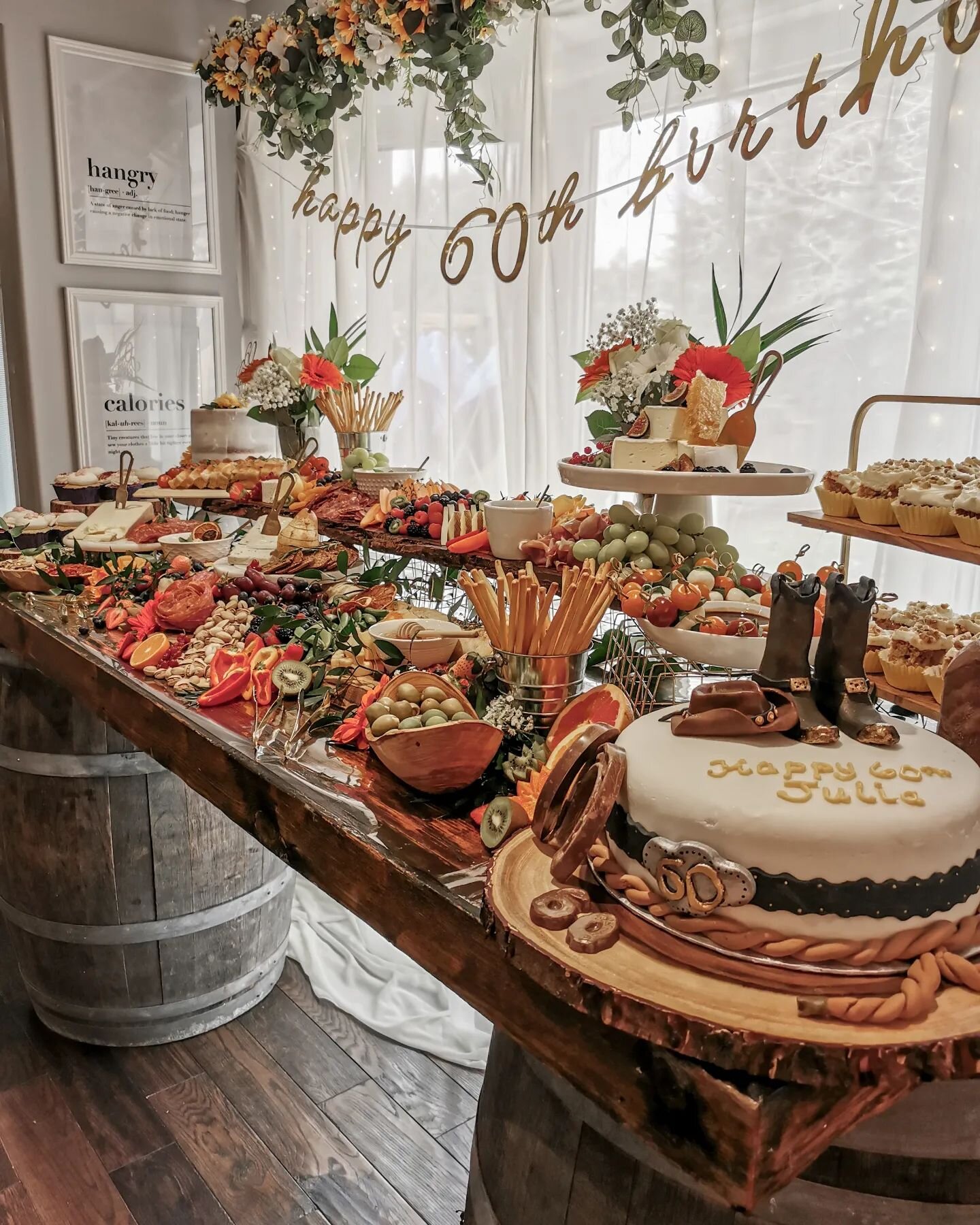 A beautiful graze to celebrate a 60th birthday! 

Her daughter did an incredible job decorating and planning, we were so grateful to be a part of the celebration. 

#justgraze #justgrazegrimsby #grazingtable #charcuterietable #foodstyling #justaddwin