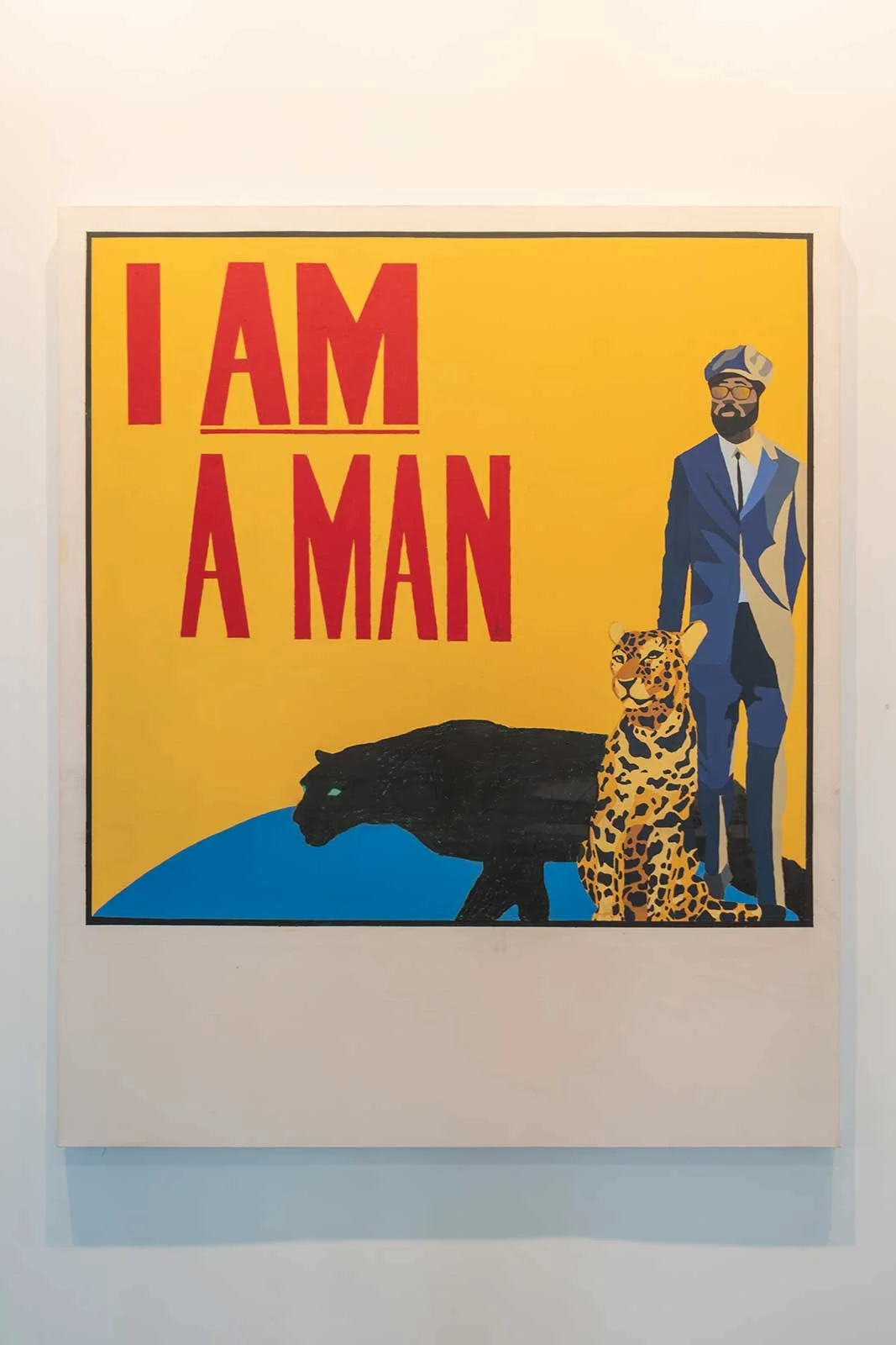 picture of Andrew Gray's I AM A MAN painting.