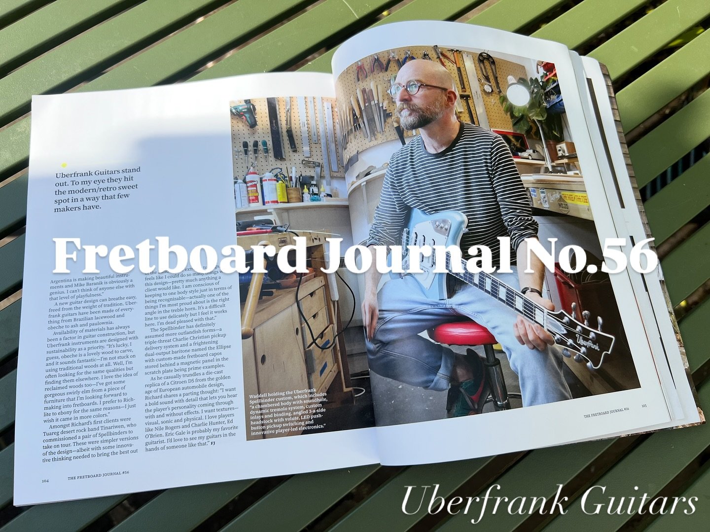 Absolutely delighted to be featured in the worlds finest guitar magazine this issue! Thanks to @jasonverlinde for the support and to the ever eloquent @michaelwattsguitar for the writing and excellent pics in the latest @fretboardjournal 

#offsetgui