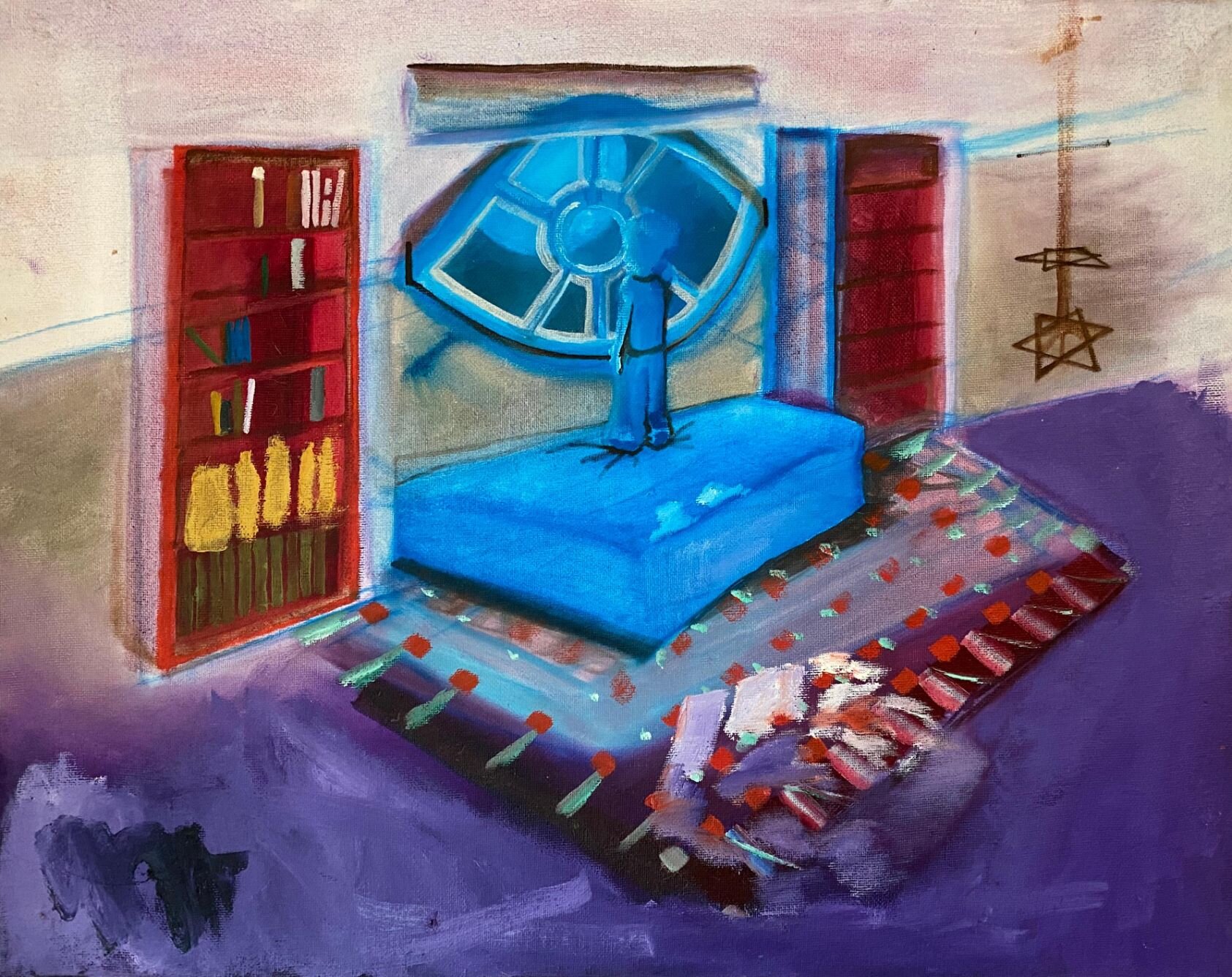 "Boy Dreaming Outside His Window"