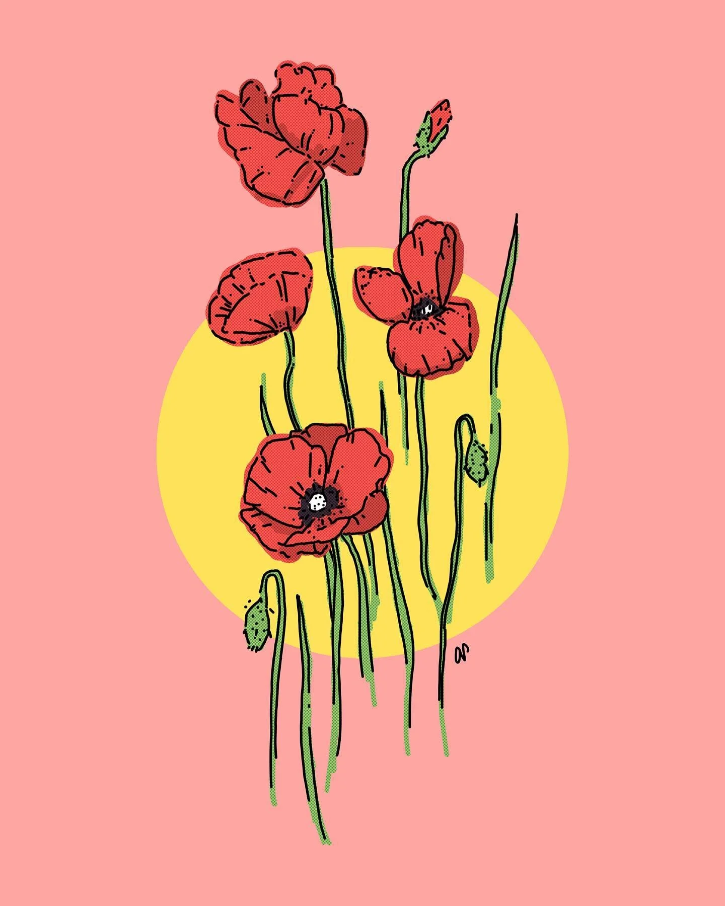 here&rsquo;s to my beautiful and funny dog Kalypso Papoila
𓁹
#illustrationart #papoila #artprints #digitalartist #darkartist #poppies
