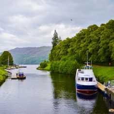 Taking a Loch Ness Cruise during a 1 Day Loch Ness and Highlands of Scotland Group tour departing daily from Edinburgh