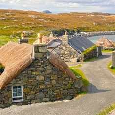 Visit Gearrannan Black House village on Isle of Lewis &amp; Harris on a 3 day adventure, group tour of Outer Hebrides &amp; North Coast 500 from Inverness with, Experience Scotland's Wild
