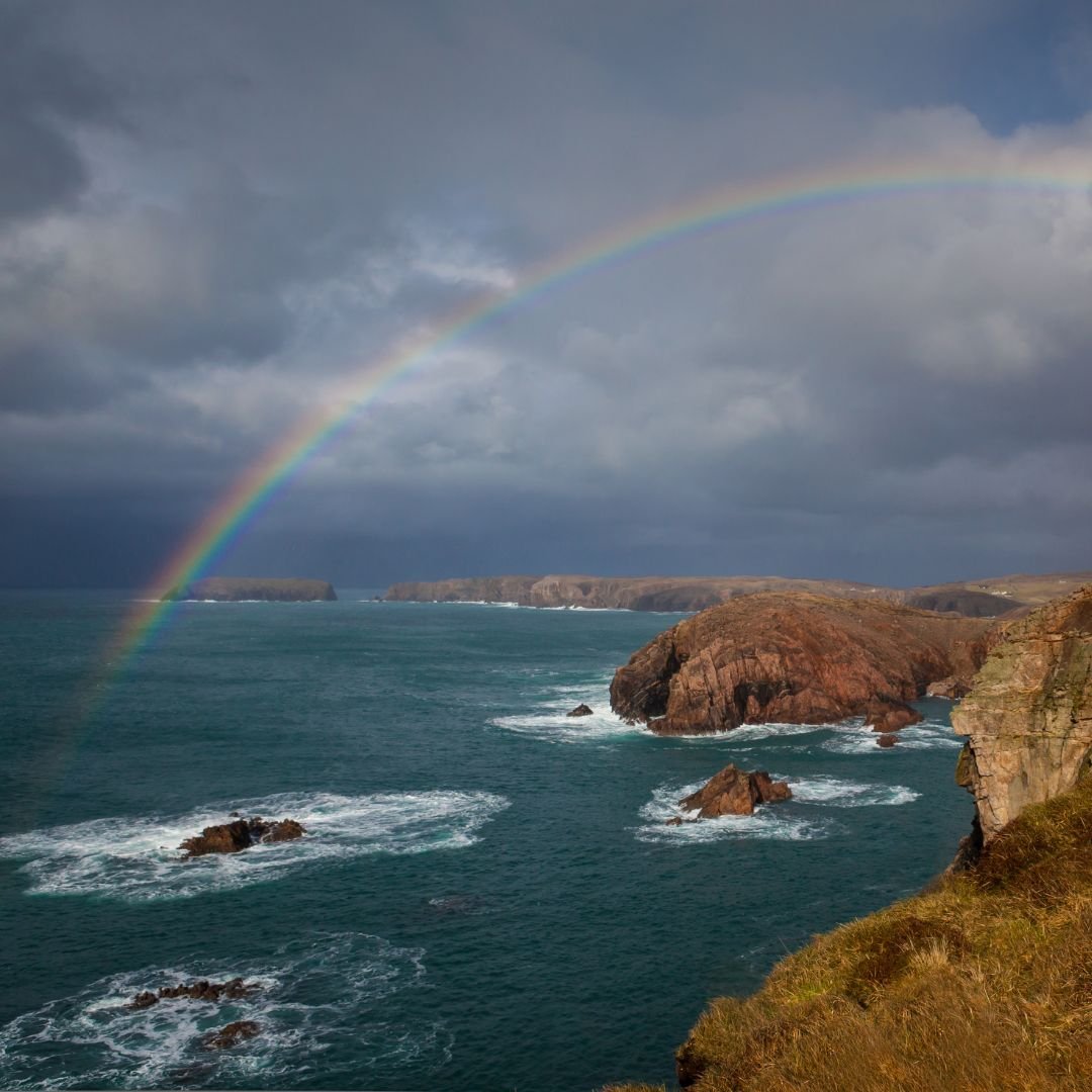 rugged coastal landscape in the Highlands of Scotland