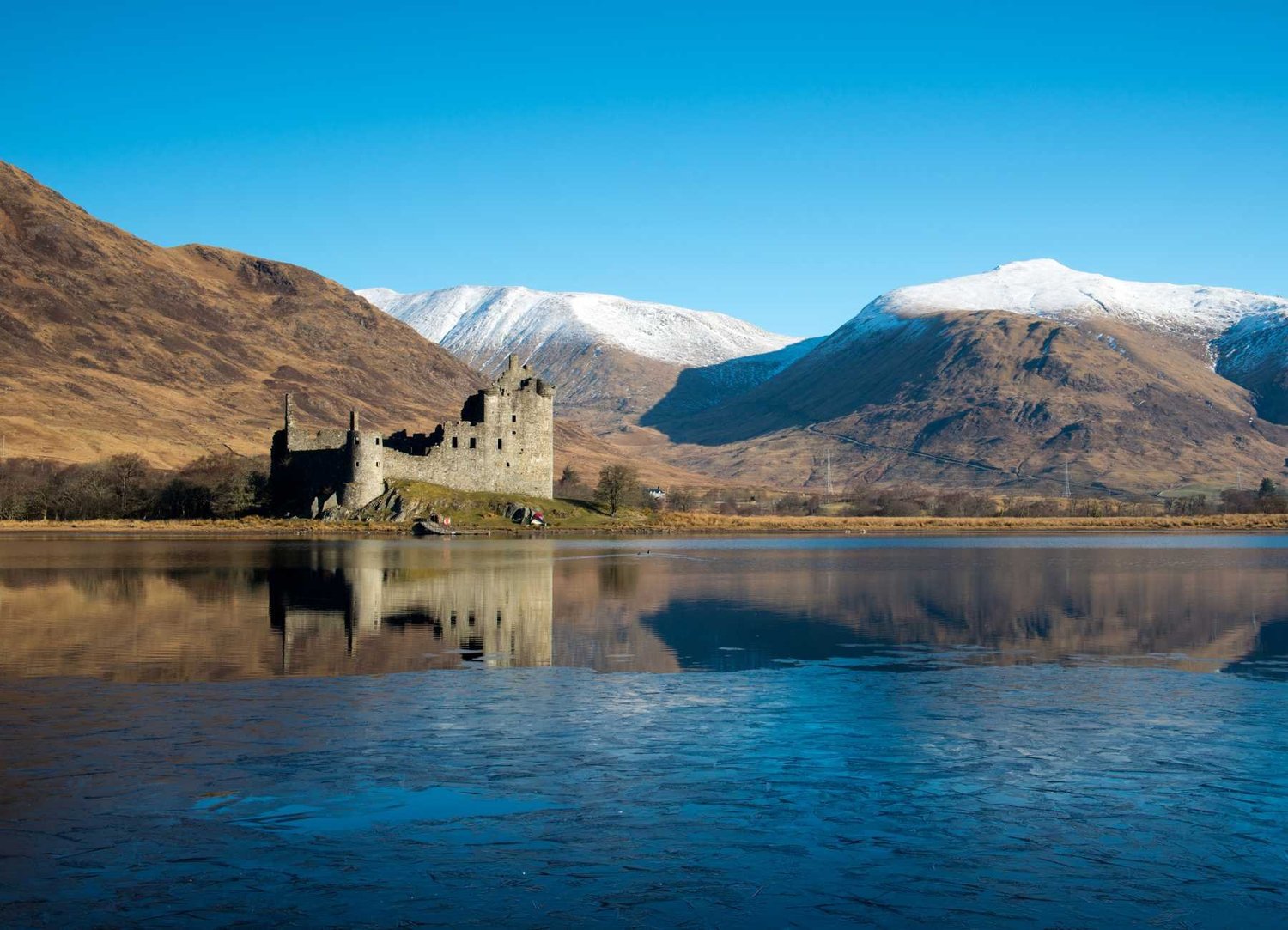 Kilchurn Castle beside Loch Awe in the Scottish Highlands