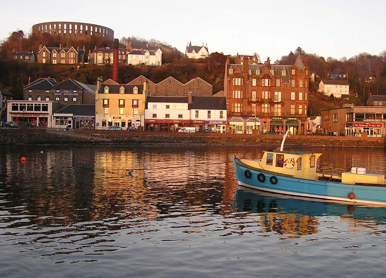 Oban harbour on Scotland's west coast