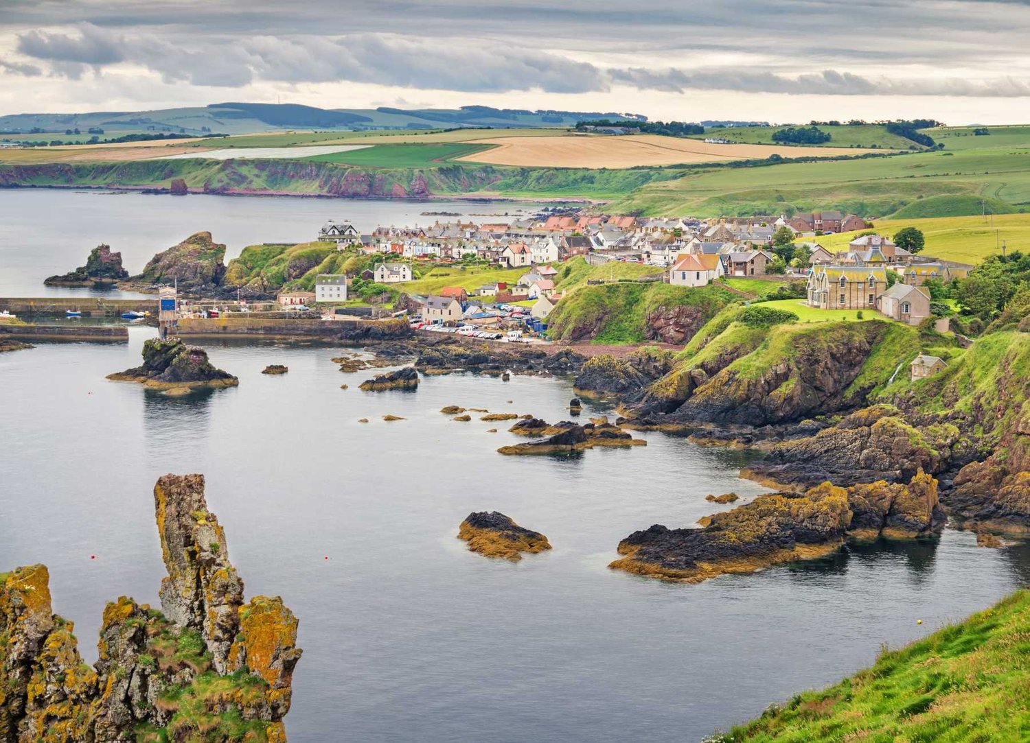 St Abbs harbour on the Scottish Borders coast