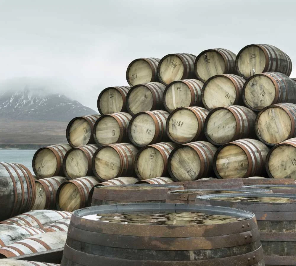 Whisky barrels on the Isle of Islay