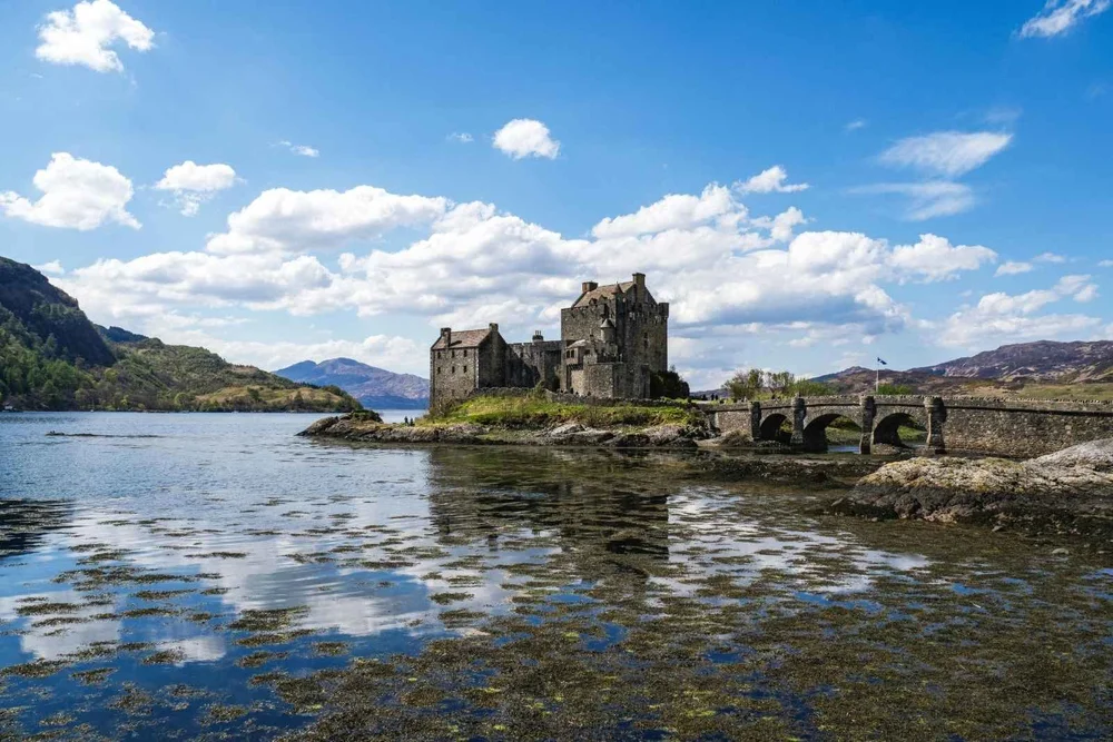 Eilean Donan Castle and its stone bridge