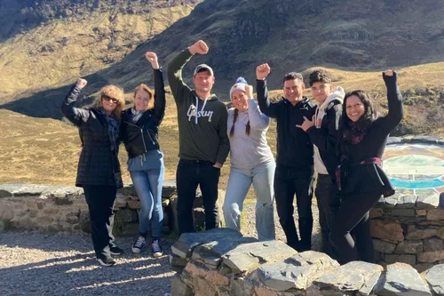 A Scotland’s Wild tour group in Glencoe