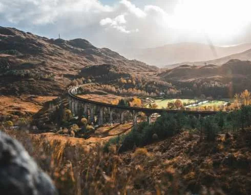 Glenfinnan Viaduct in the Scottish Highlands