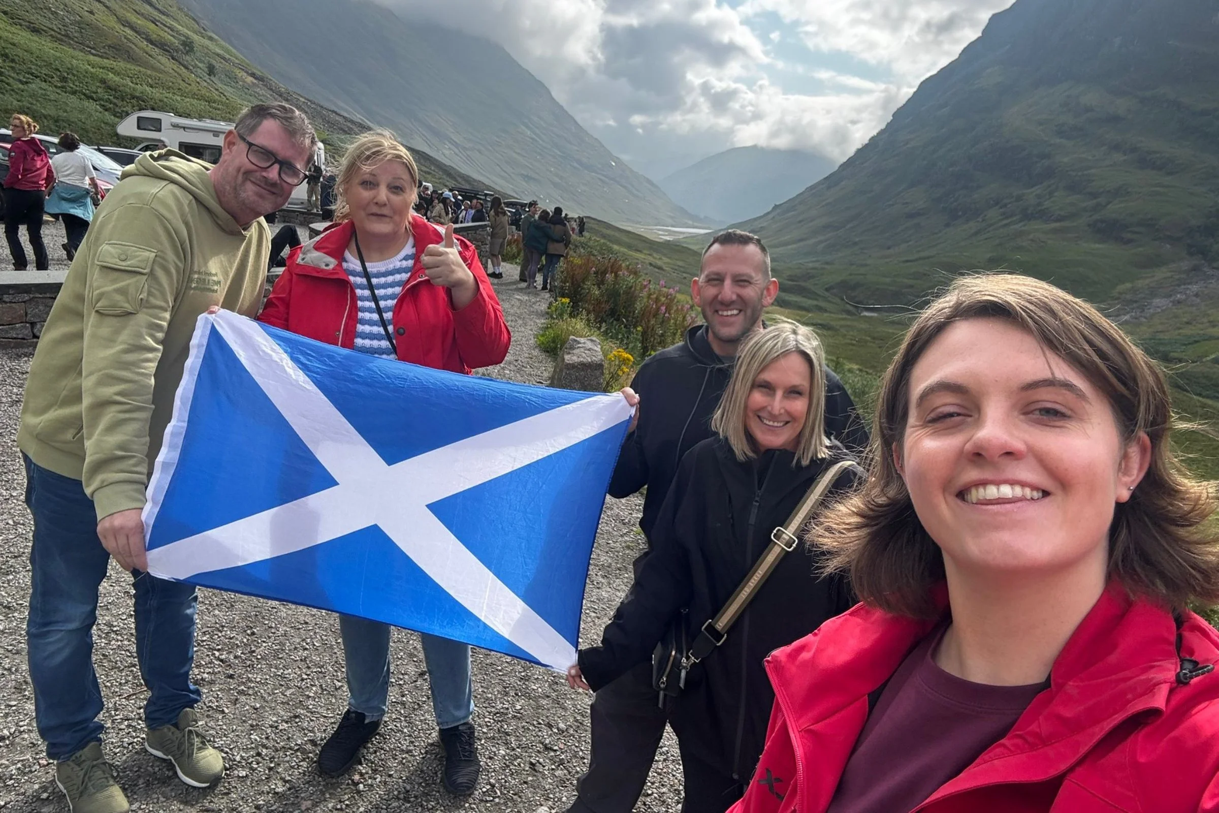 Scotland’s Wild guests and guide together in Glencoe