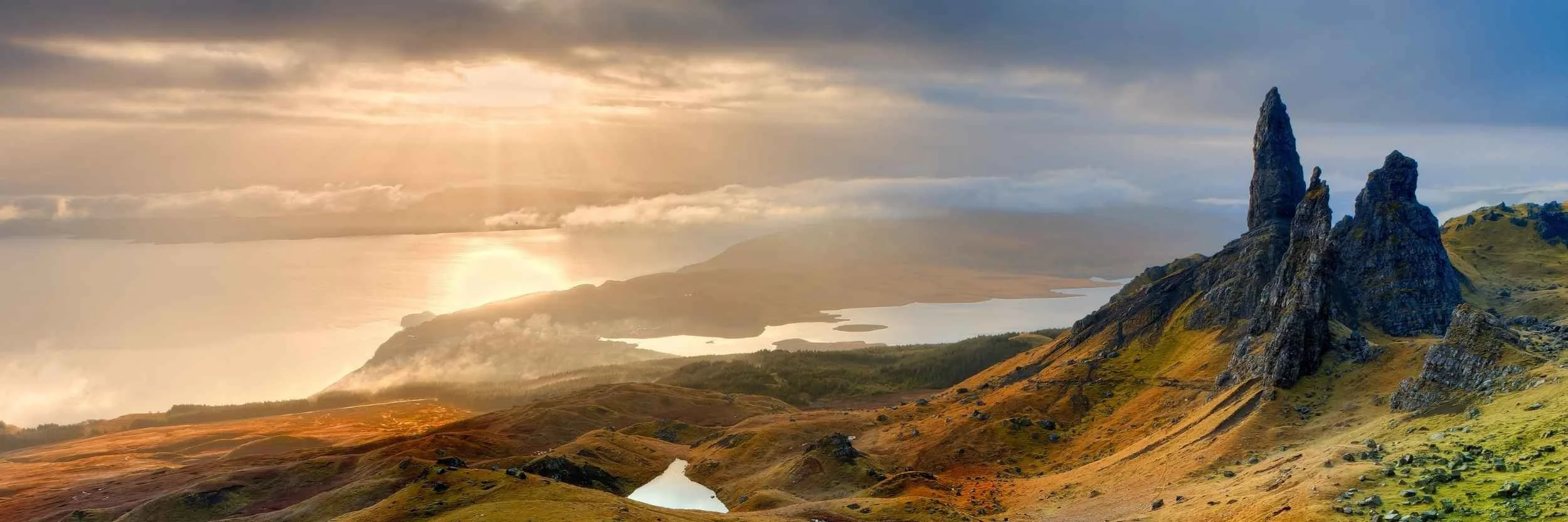 The Old Man of Storr on the Isle of Skye in low winter light