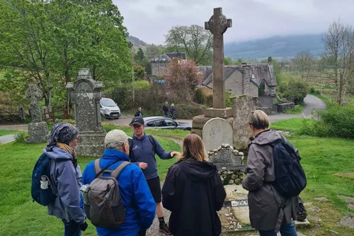 A Scotland's Wild guide explaining the story behind an old gravestone