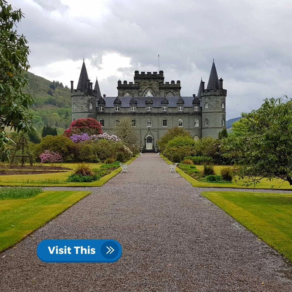 Inveraray Castle on the shore of Loch Fyne