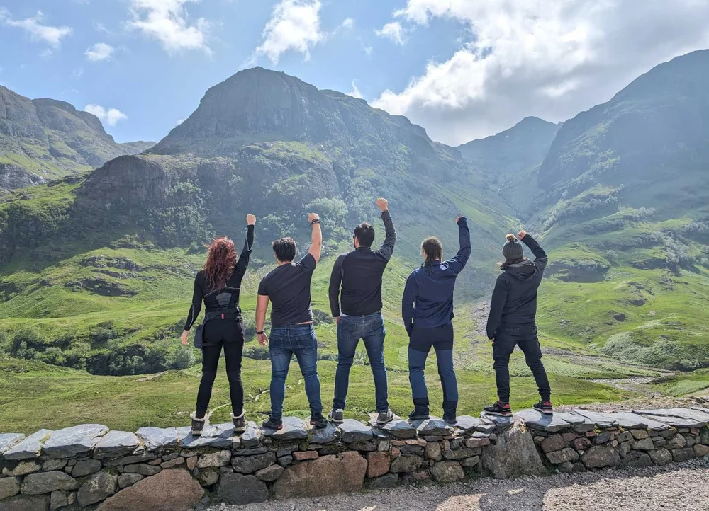 Scotland's Wild travellers experiencing the mountains of Glencoe