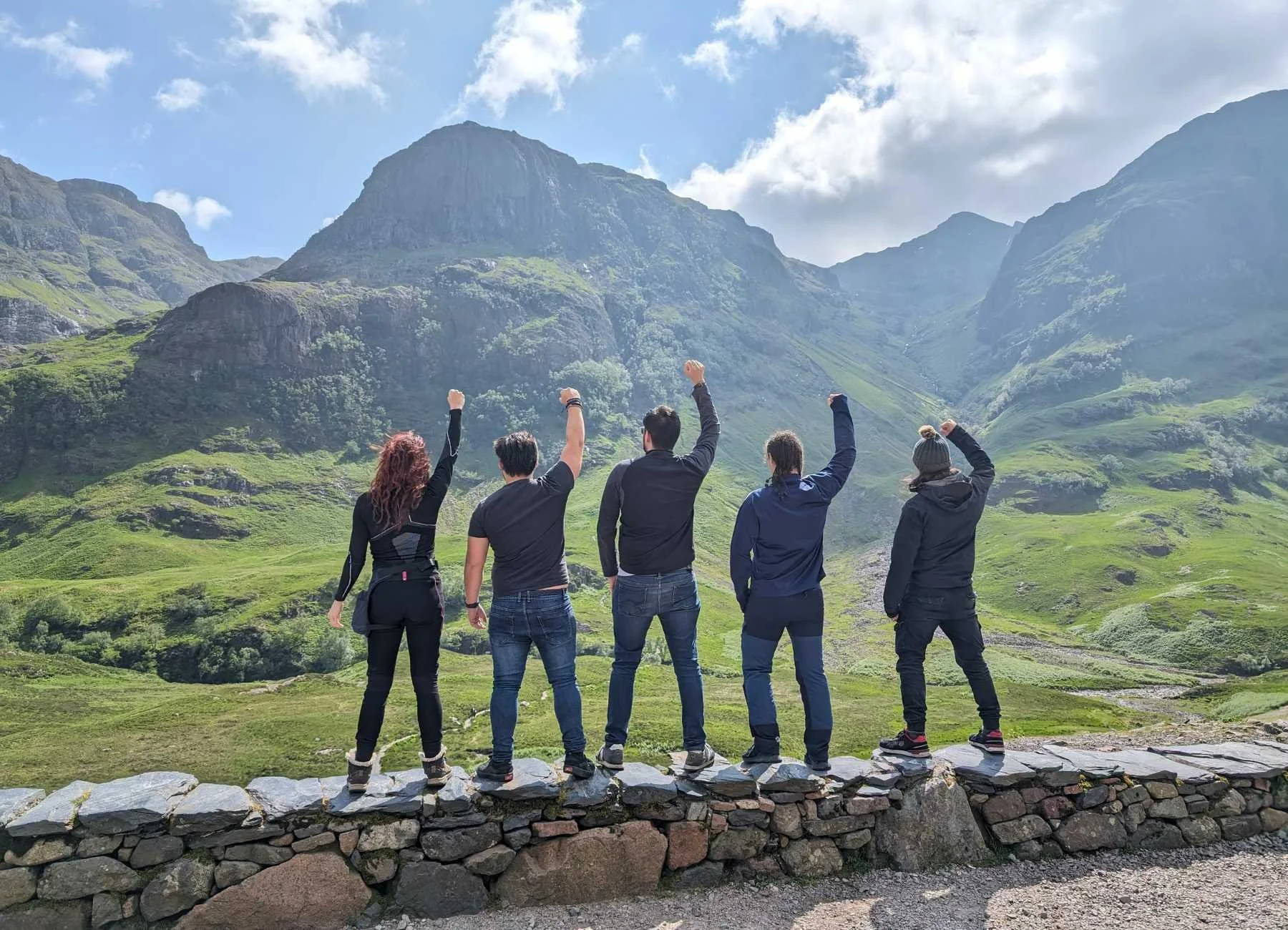 Scotland's Wild travellers experiencing the mountains of Glencoe