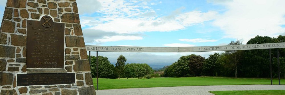 The Bannockburn battlefield memorial and parkland near Stirling