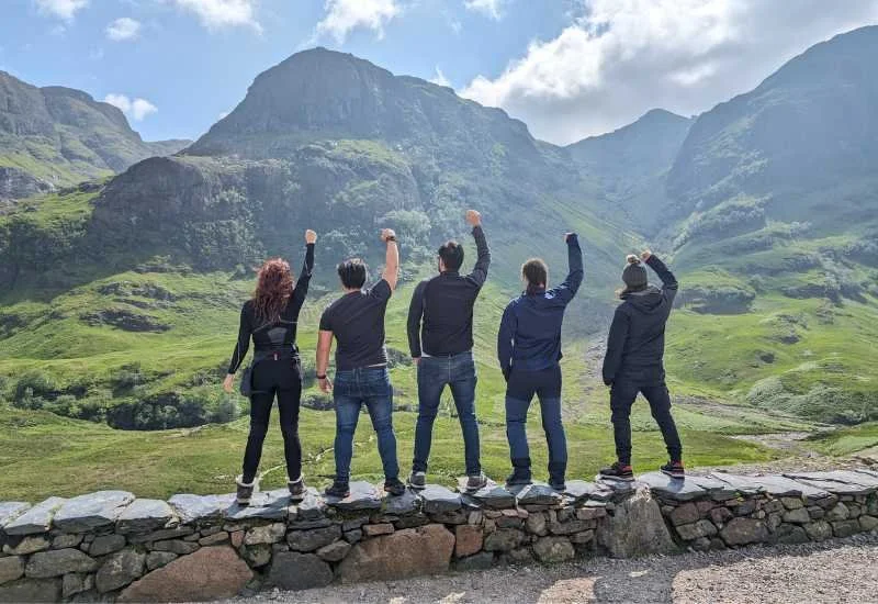 Private Scotland's Wild group exploring Glencoe