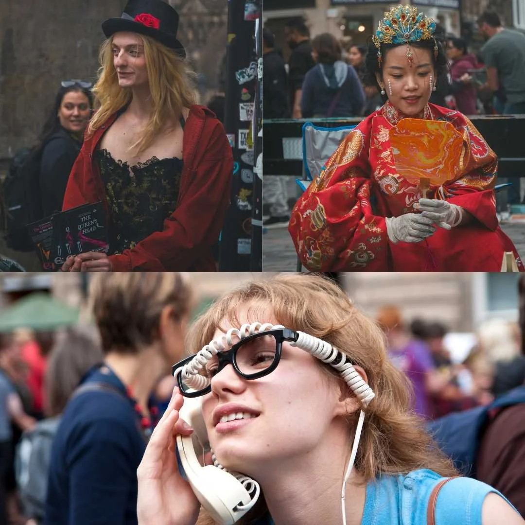 Performers during Edinburgh's festival season